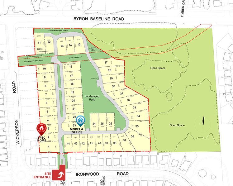 Site Plan for The Ridge At Byron